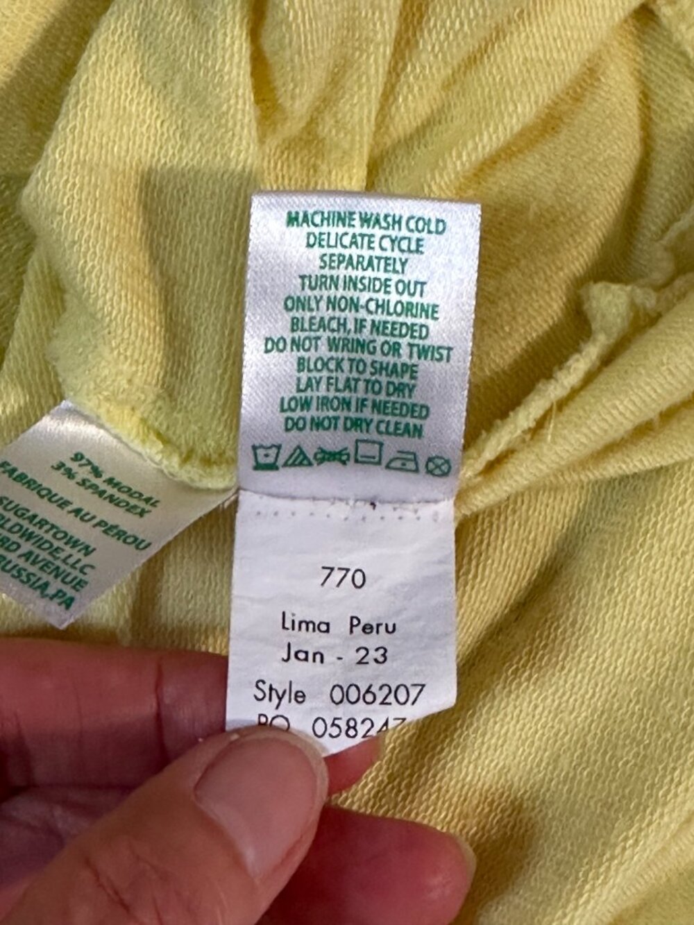 Lilly Pulitzer "Cassi" Popover Sweatshirt Pastel Yellow - Size XS - Picture 7 of 7